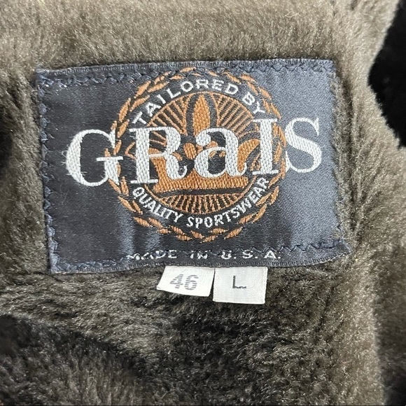 GRAIS Sportwear Vintage 70’s Brown Faux Fur Lined Western Rancher Coat 46L - Picture 10 of 13